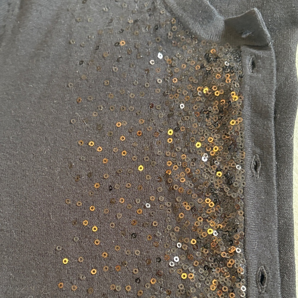 Cable & Gauge Black Sequin Cardigan - Picture 2 of 3